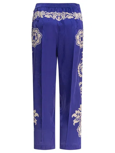 Etro Patterned Trousers With Elastic Waistband And Embellishments