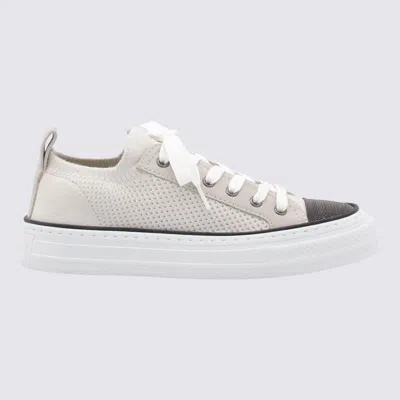 Shop Brunello Cucinelli Monile Knit Sneakers