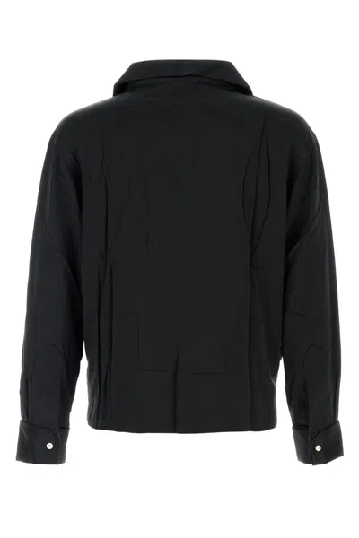 Bode Black Satin Maze Blouse