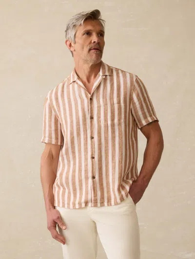 Faherty Short-sleeve Palma Linen Camp Shirt