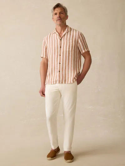 Faherty Short-sleeve Palma Linen Camp Shirt