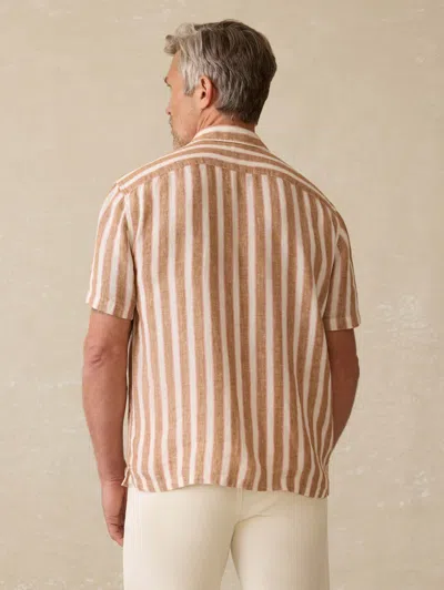 Faherty Short-sleeve Palma Linen Camp Shirt