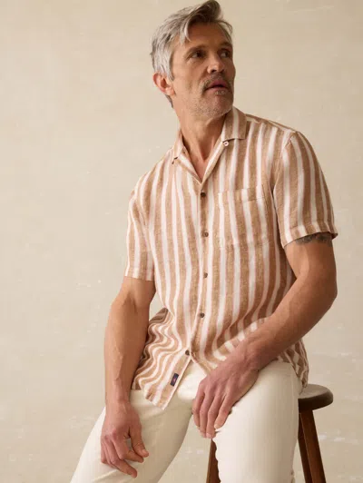 Faherty Short-sleeve Palma Linen Camp Shirt