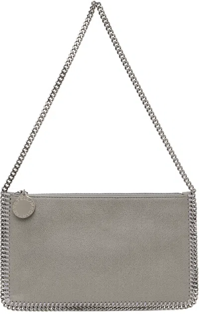 Stella Mccartney Gray Falabella Pochette Shoulder Bag In Gray