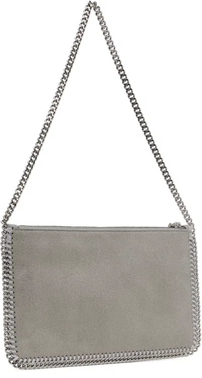 Stella Mccartney Gray Falabella Pochette Shoulder Bag In Gray