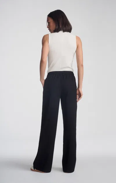 Mavi Woven Straight Leg Pants In Black