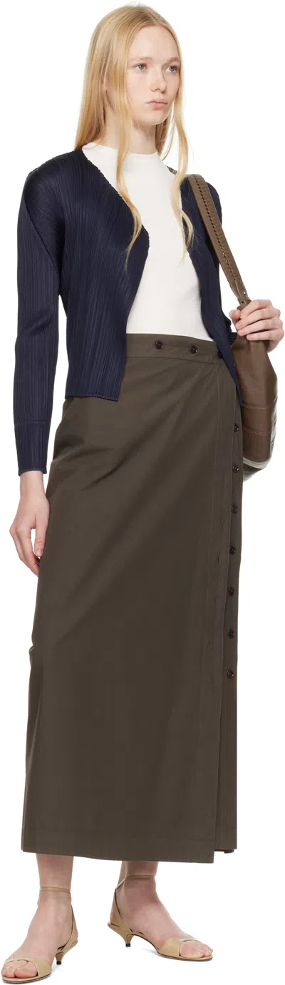 Issey Miyake Navy New Colorful Basics 4 Cardigan