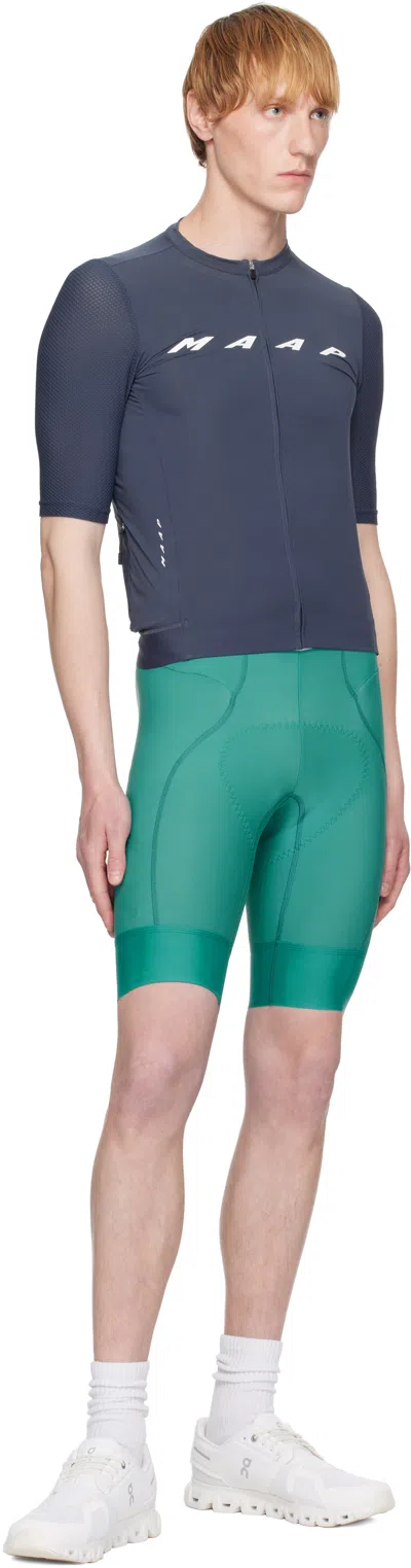 Maap Navy Evade Pro Base Jersey 2.0 Cycling Top In Blue