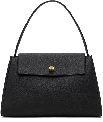 Khaite Audrey Flap Calf Leather Top-handle Bag In Black 200