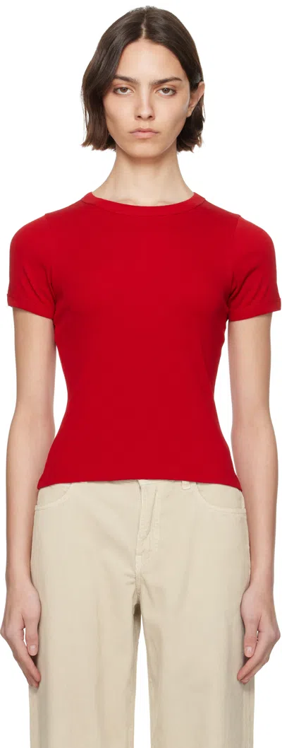 Flore Flore Car Ribbed Organic Cotton-jersey T-shirt