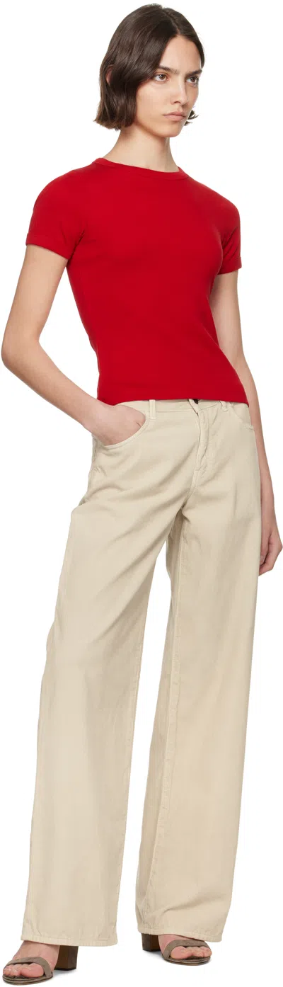 Flore Flore Car Ribbed Organic Cotton-jersey T-shirt