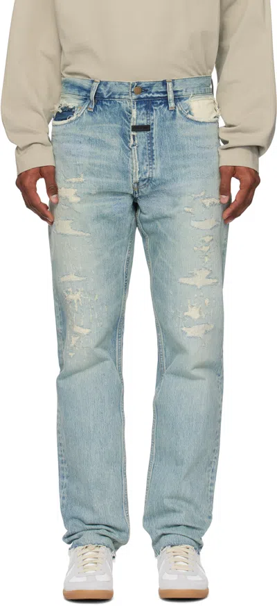 Fear Of God 5 Pocket Straight Leg In Blue
