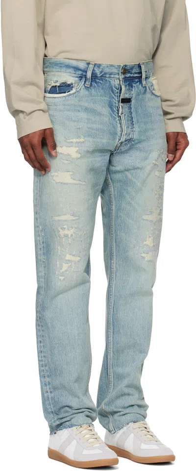 Fear Of God 5 Pocket Straight Leg In Blue