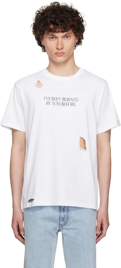 Coperni White Disney 'burned By You Before' Boxy T-shirt In White