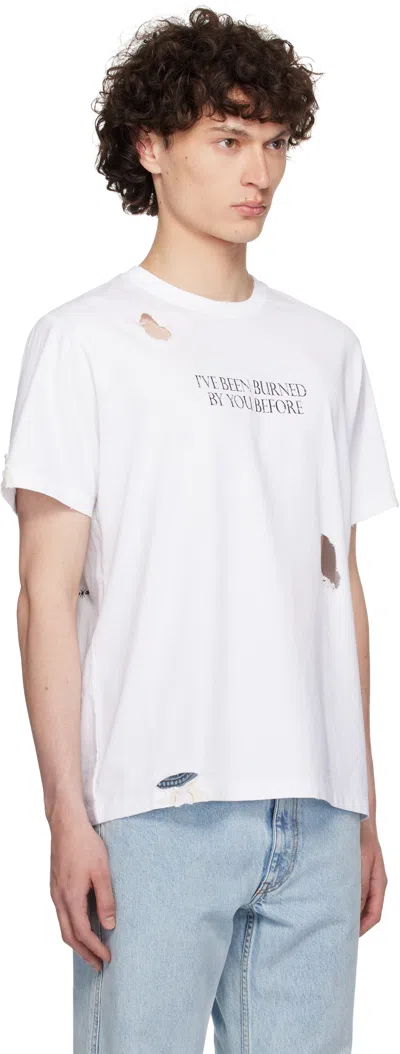 Coperni White Disney 'burned By You Before' Boxy T-shirt In White