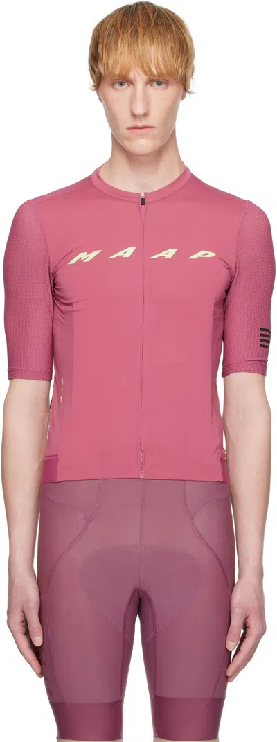 Maap Pink Evade Pro Base Jersey 2.0 Cycling Top In Pink