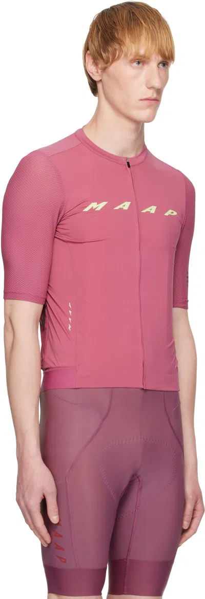Maap Pink Evade Pro Base Jersey 2.0 Cycling Top In Pink