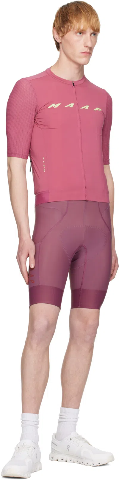 Maap Pink Evade Pro Base Jersey 2.0 Cycling Top In Pink