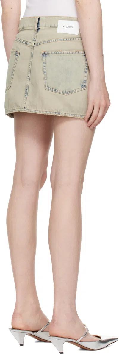 Coperni Denim Mini Skirt Grey Greige