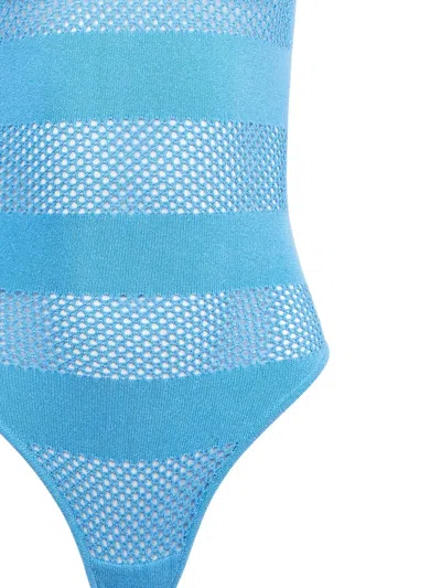 Fleur Du Mal Simone Bodysuit In Blue