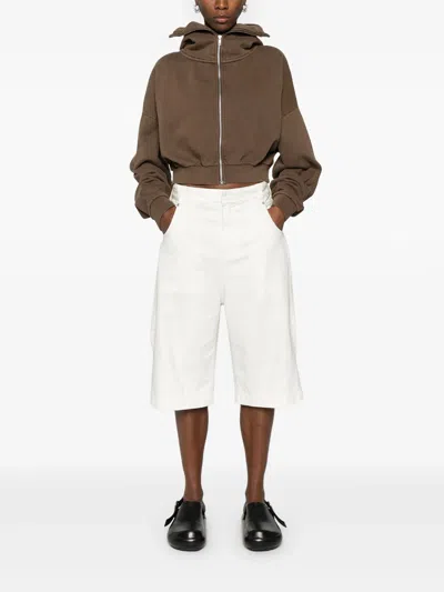 Entire Studios Whole Studios Cropped Full Zip Brunette In Brown