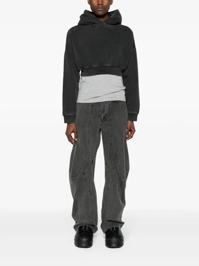 Entire Studios Whole Studios Cropped Heavy Hood Washed Black