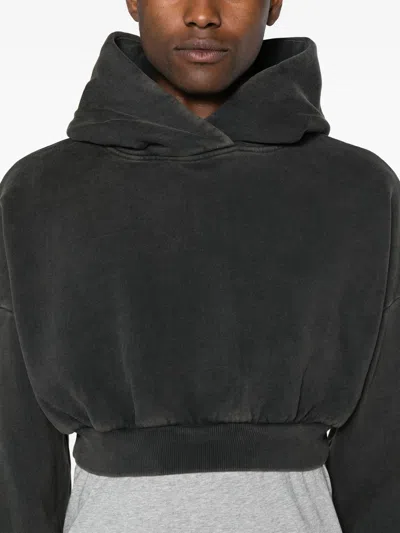 Entire Studios Whole Studios Cropped Heavy Hood Washed Black