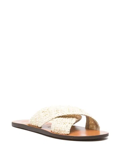 Manebi Raffia Flats