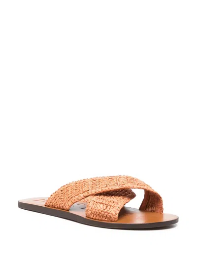 Manebi Raffia Flats