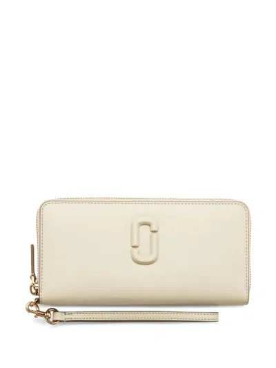 Marc Jacobs Continental Cloud White Leather Wallet In Neutral