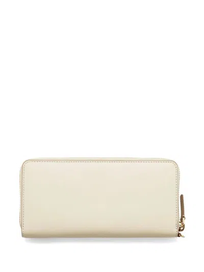 Marc Jacobs Continental Cloud White Leather Wallet In Neutral