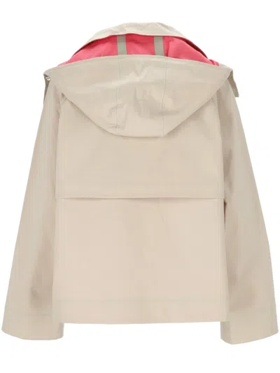 Yves Salomon Light Beige Down Jacket With Hood
