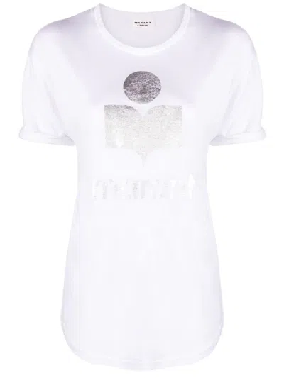 Isabel Marant Étoile Etoile Isabel Marant T-shirt Lino Logo Metal In White