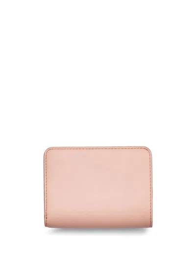 Marc Jacobs Rose Pink Leather Wallet With Logo