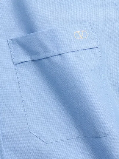 Valentino Vlogo Striped Cotton Shirt