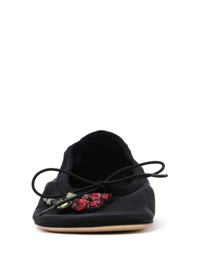 Simone Rocha Floral Decorative Flat Shoes