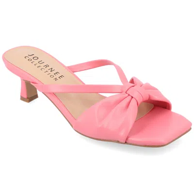Journee Collection Women's Starling Kitten Heel Slip On Sandals