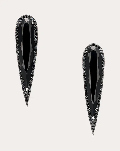 Anabela Chan Women's Black Diamond Glimmer Drop Earrings 18k Gold