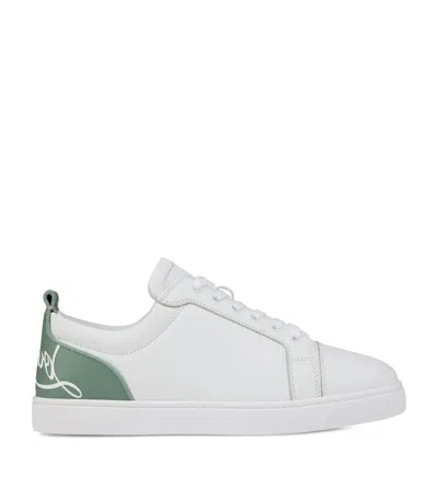 Christian Louboutin Fun Louis Junior Leather Sneaker In White
