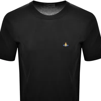 Vivienne Westwood Knit Alex T Shirt Black In Burgundy