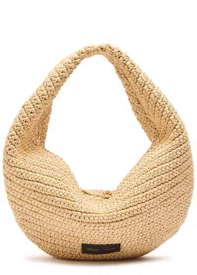 Khaite Olivia Medium Raffia Shoulder Bag