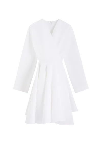 Alaïa Asym Belt Dress In Poplin
