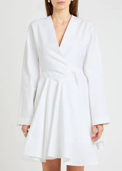 Alaïa Asym Belt Dress In Poplin