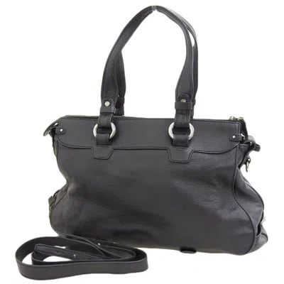 Pre-owned Celine Black Leather Handbag Shoulder Bag ()