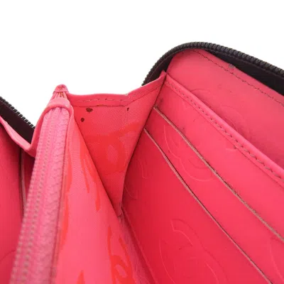 Pre-owned Chanel Black Leather Long Wallet (bi-fold) ()