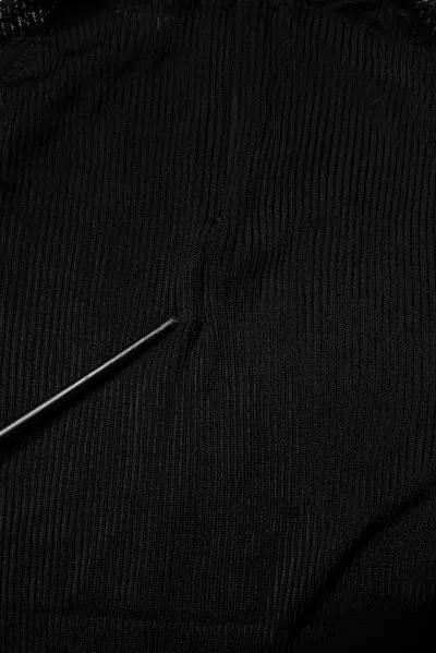 Pre-owned Dolce & Gabbana Black Knit Long Sleeves Turtleneck Slim Women's Top ()