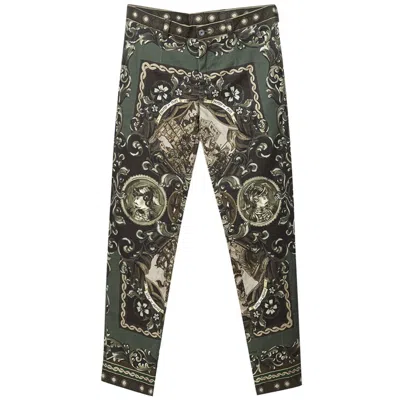 Dolce & Gabbana Cotton Trousers With Pupi Print