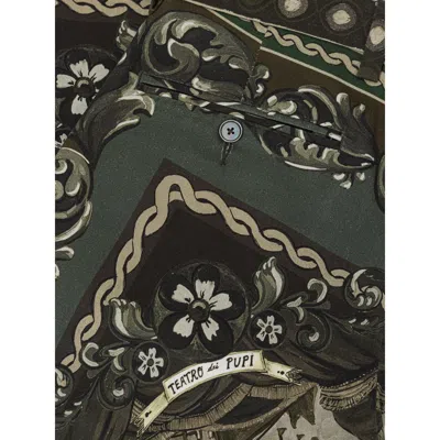 Dolce & Gabbana Cotton Trousers With Pupi Print