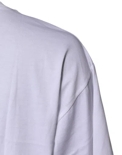 Pre-owned Dolce & Gabbana White Printed Round Neck Top Cotton Women's T-shirt ()