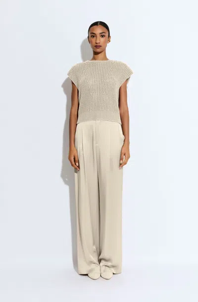 Lapointe Satin Relaxed Pleated Pant